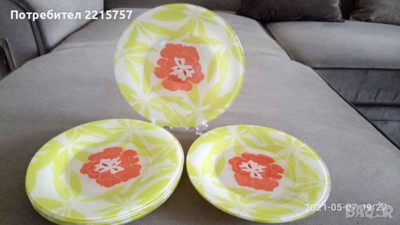 Френски и съвестки десертни чинийки+к-т за торта., снимка 1