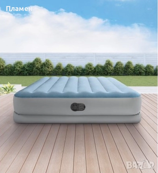 НАДУВАЕМ двоен ДЮШЕК легло, матрак спалня COMFORT Dura-Beam Plus 203X152X36 СМ с USB помпа, снимка 1