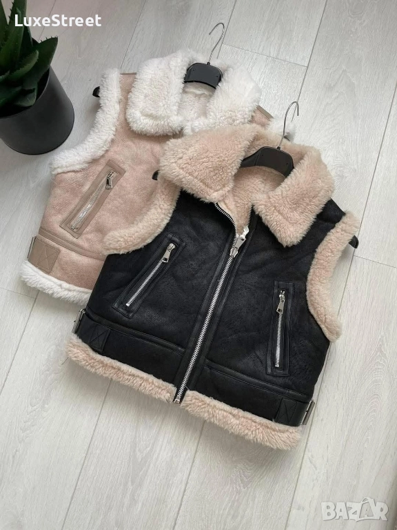 Дамски Елек с Каракул - Черен 🤍, снимка 1