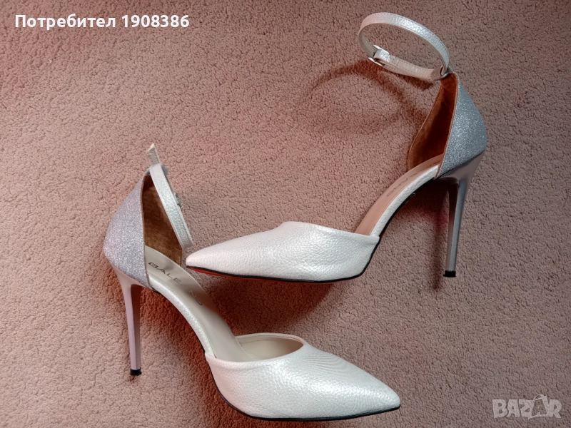Елегантни дамски затворени сандали с тънък висок ток, снимка 1