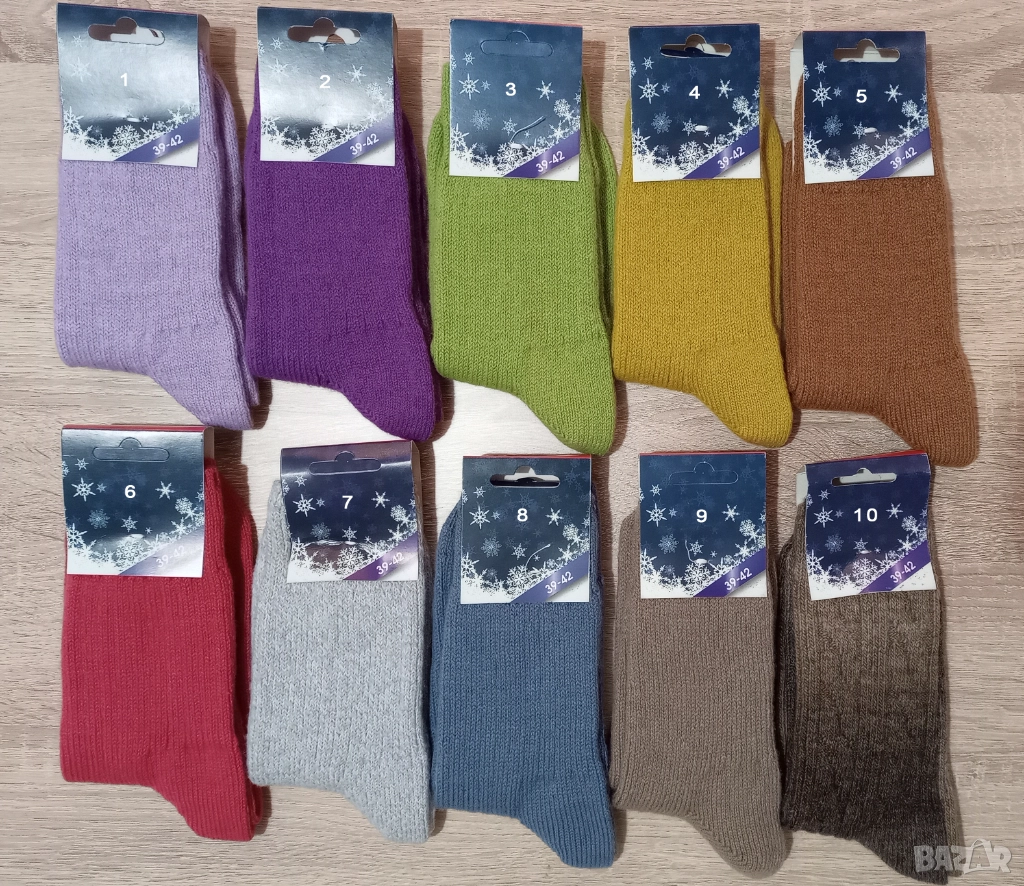 Топли Зимни Вълнени чорапи от 100% вълна, снимка 1