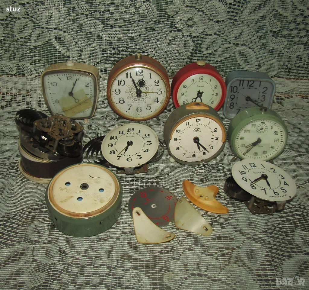 Механични будилници за части, сет , снимка 1
