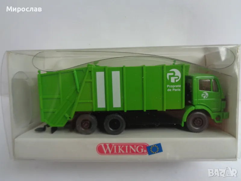 WIKING H0 1/87 MERCEDES КАМИОН СМЕТОСЪБИРАЧ МОДЕЛ, снимка 1