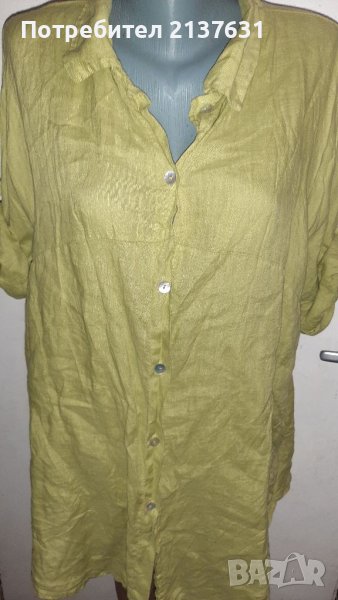 ДАМСКА Италианска ЛЕНЕНА РИЗА  - Размер XXXL /  XXXXL , снимка 1