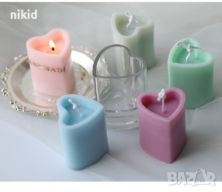 3d сърце висока пластмасова форма молд за направа на  свещ шоколад сапун декор, снимка 1