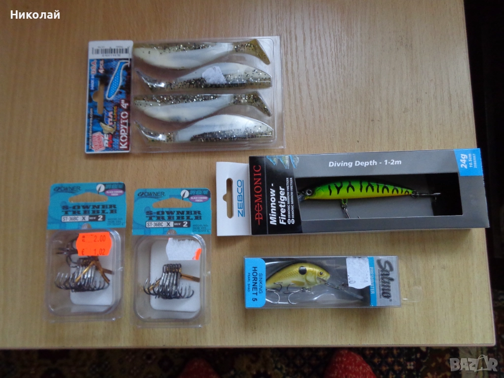 Тройни куки Owner,воблери(Salmo Hornet),силикони., снимка 1