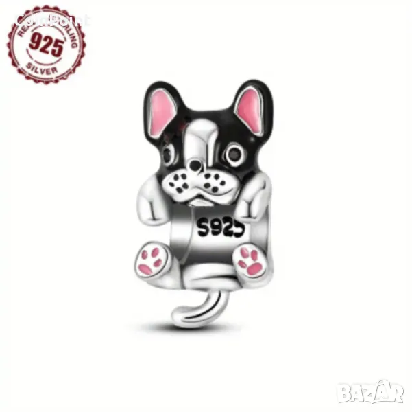 Сребърен талисман френчи за Пандора , снимка 1