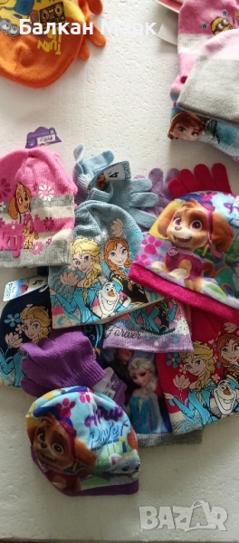 🧤🎀 Оригинални зимни детски комплекти Disney Frozen и Paw Patrol – шапка + ръкавици 🎀🧤, снимка 1