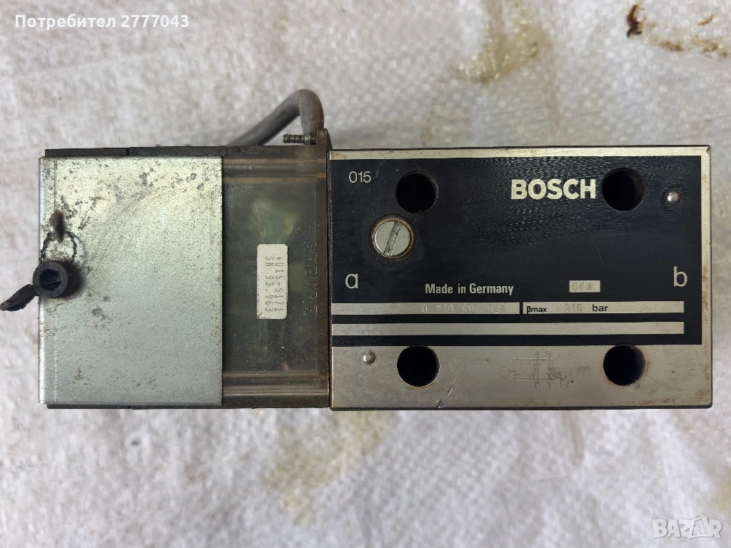 Хидравличен разпределител BOSCH 0810001029 315 bar – електромагнитен – Arburg, снимка 1