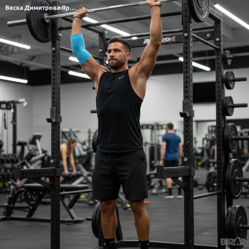 Удобен и дишащ еластичен бинт за облекчаване на болки и натоварвания в лакътя Elbow Support, снимка 1