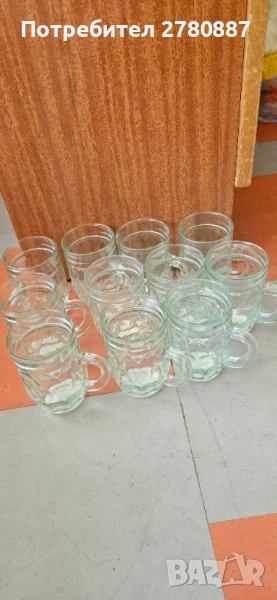 ретро 11 броя стъклени халби за бира 300мл, снимка 1