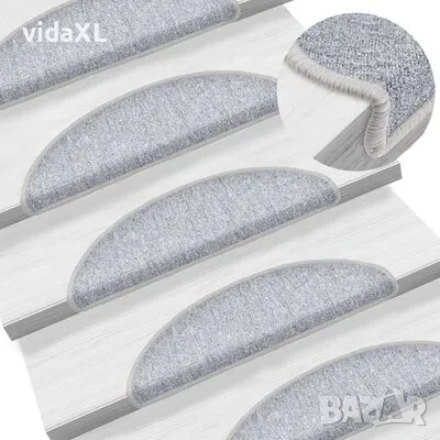 vidaXL Стелки за стъпала, 10 бр, 56x17x3 см, светлосиви（SKU:149741）, снимка 5 - Други - 48677628