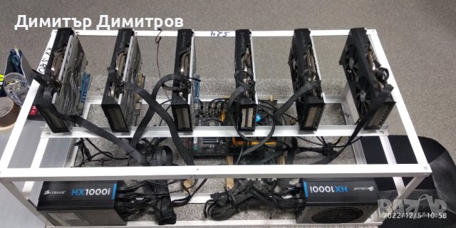 Mining rig/Майнинг риг 6 бр Sapphire Nitro + RX 580 8Gb-2 бр, снимка 1