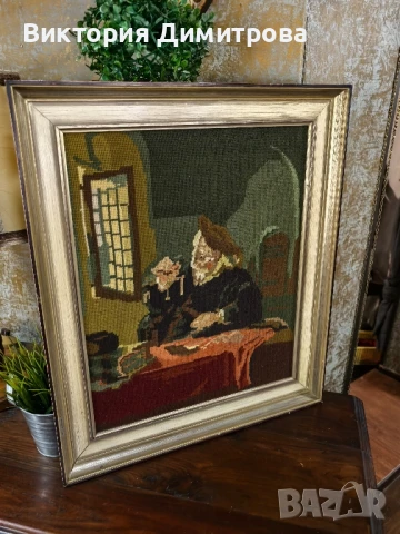 Гоблен "Златната теглилка" , снимка 9 - Гоблени - 50473044