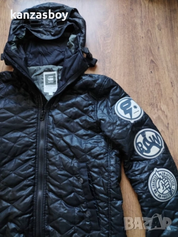 G-STAR RAW Men's Copper Quilted Hooded Overshirt - страхотно мъжко яке М, снимка 4 - Якета - 53670050