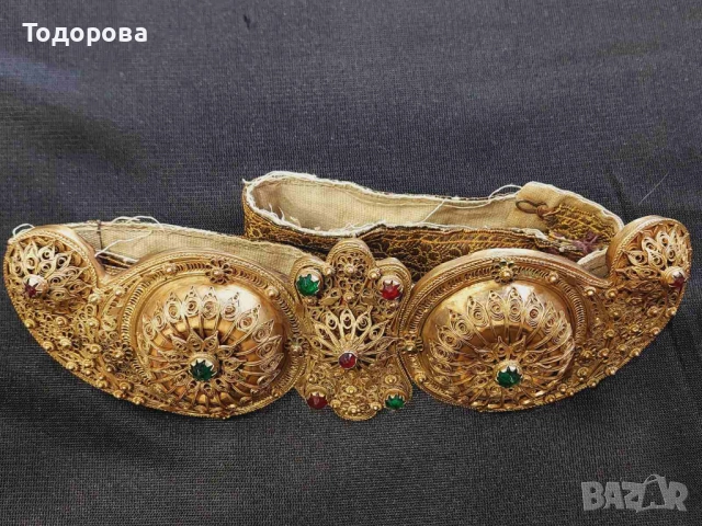Прекрасни филигранни пафти с живачна позлата,втората пафта е с цена 1800 лв., снимка 5 - Антикварни и старинни предмети - 52074993