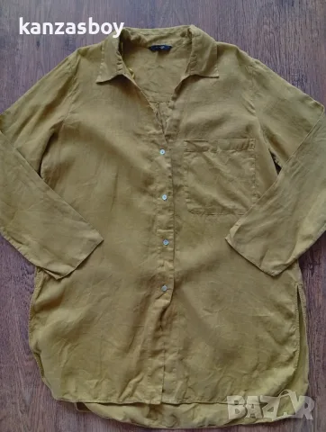 MASSIMO DUTTI - дамска рокля лен р-р 42 М/L, снимка 4 - Рокли - 55849568