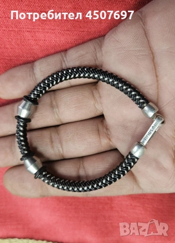 Сребърна гривна Borsari., снимка 3 - Гривни - 53036084