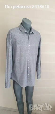 Hugo Boss Rikki Slim Fit Cotton Bamboo Mens Size XL  ОРИГИНАЛ! Мъжка Риза!, снимка 2 - Ризи - 50168662
