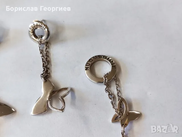 Сребърен комплект гривна с обеци Nuove Gioie, снимка 4 - Гривни - 49560739