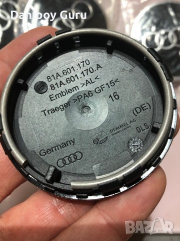 Audi оригинални капачки за алуминиеви джанти ф60мм, снимка 5 - Аксесоари и консумативи - 39882650