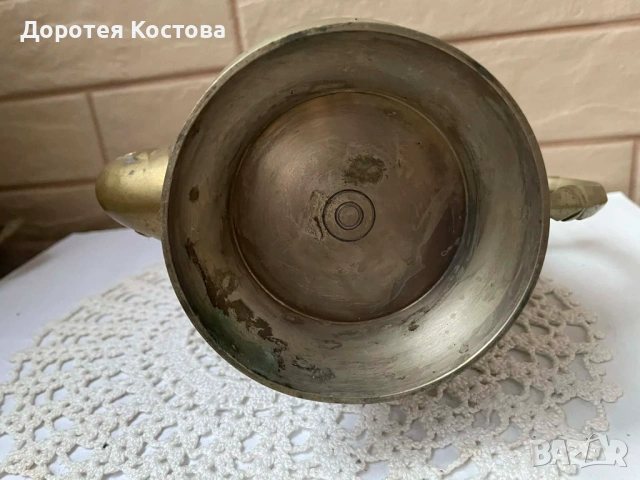 Красив месингов чайник от Англия, снимка 13 - Антикварни и старинни предмети - 53389479