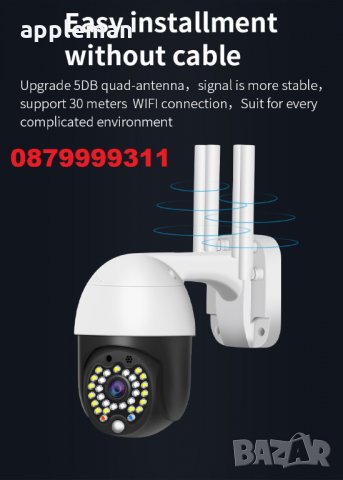 ТОП RoboCam 29 led Камера въртяща за външен монтаж FULLHD WiFi IP 5mpx, снимка 3 - IP камери - 36003747