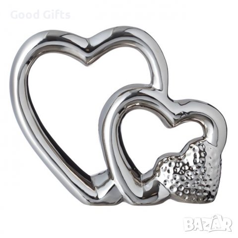 Сърца със сребърен релефен дизайн, снимка 3 - Статуетки - 39211229