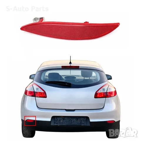 Рефлектор за задна броня на Renault Fluence, Megane 3, снимка 3 - Аксесоари и консумативи - 55844536