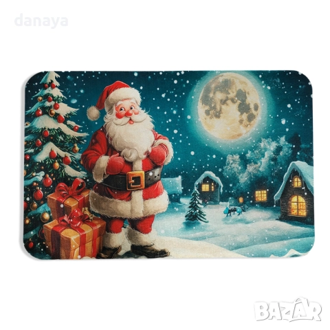 6129 Коледна постелка за врата Дядо Коледа, 55x36 cm, снимка 5 - Декорация за дома - 51888364