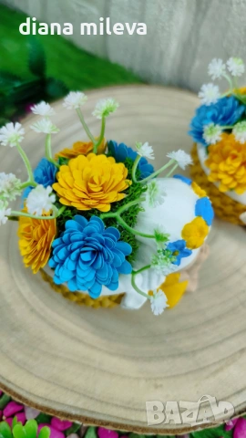 Ангелчета в жълто и синьо!!, снимка 3 - Декорация за дома - 53048975