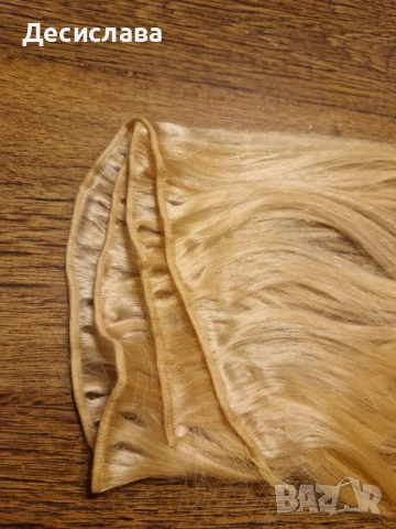 Естествена руса коса 87см за трайно поставяне!, снимка 2 - Аксесоари за коса - 50793315