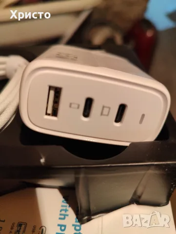65W USB C бързо зарядно, снимка 3 - Оригинални зарядни - 56323702