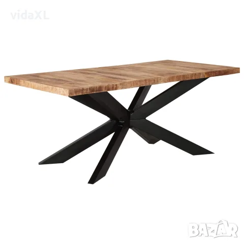 vidaXL Трапезна маса, 180x90x76 cм, грубо мангово дърво масив