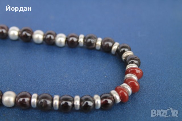 Дизайнерски накит/гердан-сребро,гранат,карнеол, снимка 4 - Колекции - 40486029