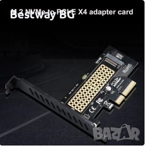 Преход  от M .2 NVME към pci expres  X1   и X4 за включване на NVME SSD към всяко старо PC без дъно , снимка 6 - USB Flash памети - 40008036