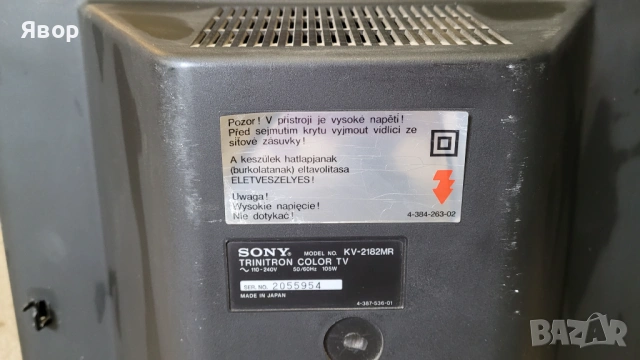 Телевизор Sony Модел KV-2182MR Trinitron-за части,не работи.с дистанционно, снимка 17 - Телевизори - 53495845