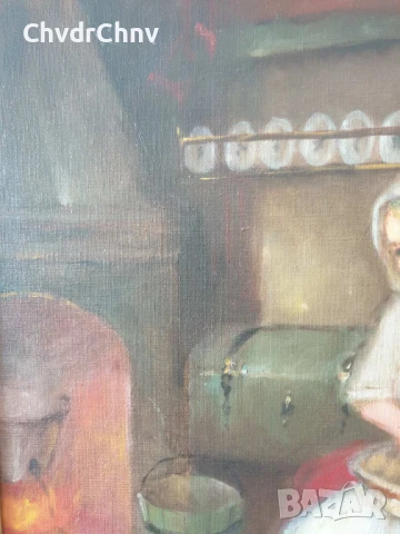 80x69см/голяма картина масло върху платно/женски портрет/Пепеляшка/дървена рамка, снимка 6 - Картини - 51176720