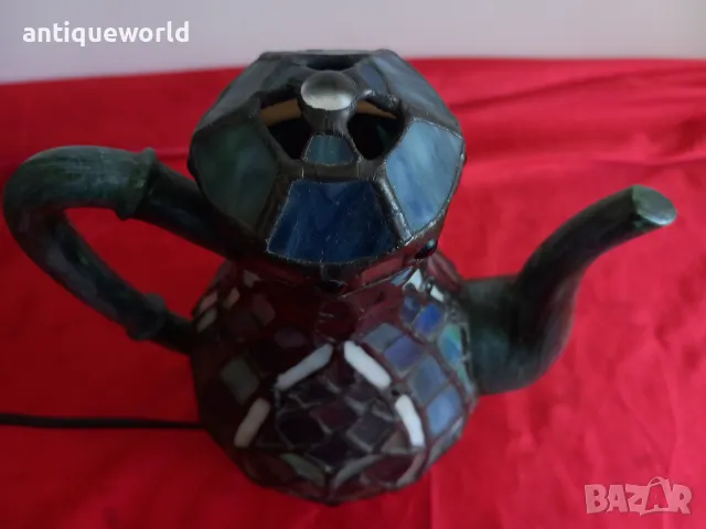 Рядка Лампа ТИФАНИ , серия Чайник, снимка 4 - Антикварни и старинни предмети - 47544026