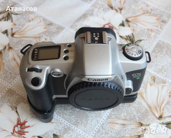 CANON EOS 500N филмов фотоапарат + батери пак , снимка 6 - Фотоапарати - 40755946