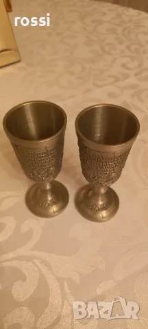 Две немски чаши за ракия от калай. Колекция Lindenwirtin. Не използвани, снимка 5 - Антикварни и старинни предмети - 48816426