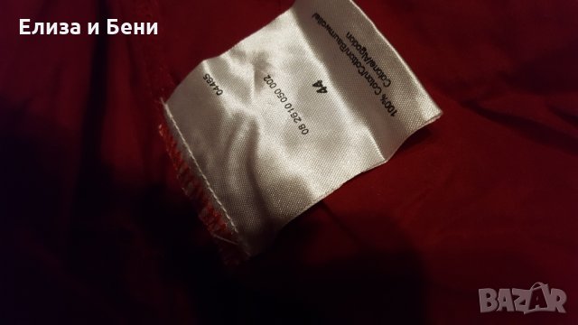 Ефирна памучна рокля тип престилка-риза в кока кола червен цвят с колан, снимка 2 - Рокли - 35803752