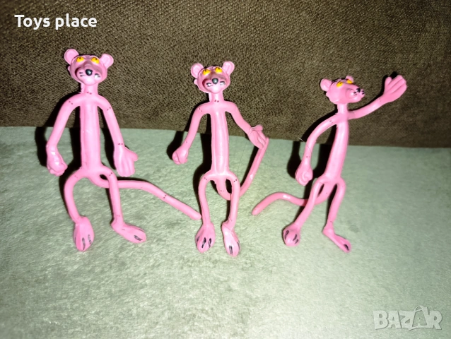 Стара фигурка Пинко розовата пантера, огъваща се , снимка 5 - Колекции - 53458647
