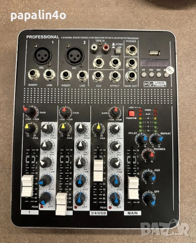 4 канален миксер (мишпулт)