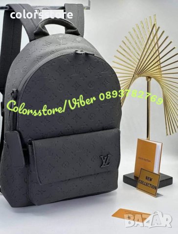 Черна раница Louis Vuitton кодVL43H, снимка 3 - Раници - 44459615