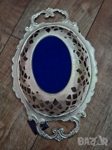 Посребрена фруктиера, снимка 4 - Антикварни и старинни предмети - 52889506