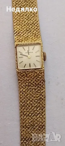 Dugena,позлатен винтидж дамски часовник, снимка 3 - Антикварни и старинни предмети - 48572600