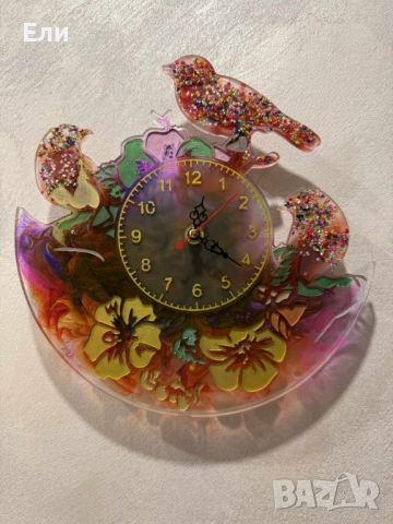Ръчно изработен, арт часовник, който ще краси вашия дом или работно място, снимка 3 - Стенни часовници - 52968636