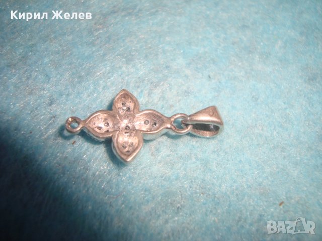 СРЕБЪРНО МИНИАТЮРНО СКЪПОЦЕННО КРЪСТЧЕ СРЕБРО 925 с ИНКРУСТИРАНИ КАМЪНИ ЦИРКОНИ 25678, снимка 10 - Колиета, медальони, синджири - 35804421