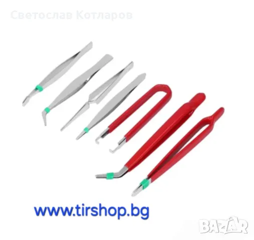 ПИНСЕТИ PA605 7 БР/К-Т, снимка 2 - Аксесоари и консумативи - 48904233